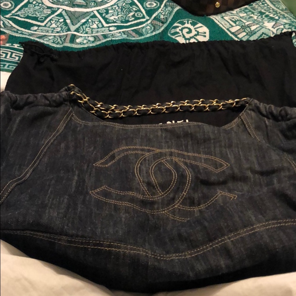 100% authentic denim Chanel bag
